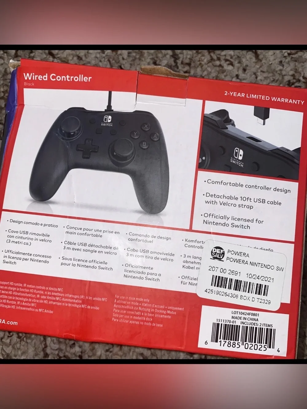 PowerA 1511370-01 Nintendo Switch Wired Controller - Black